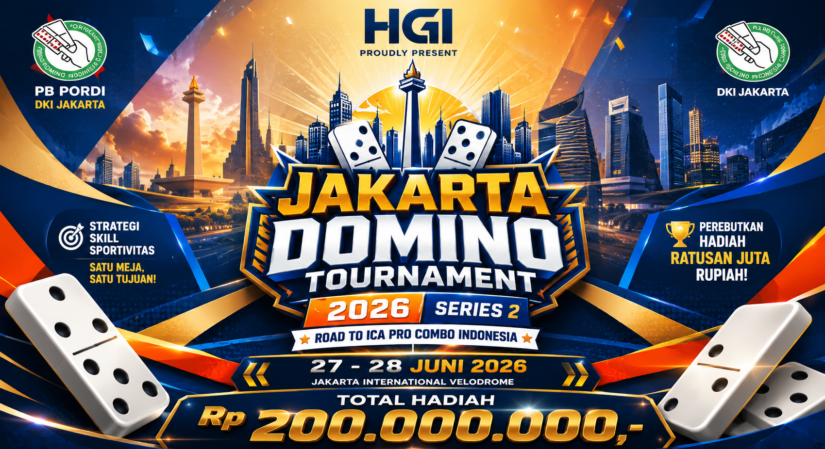 Meriahkan HUT Jakarta ke-499, HGI Jakarta Domino Tournament 2026 Siapkan Hadiah Ratusan Juta Rupiah